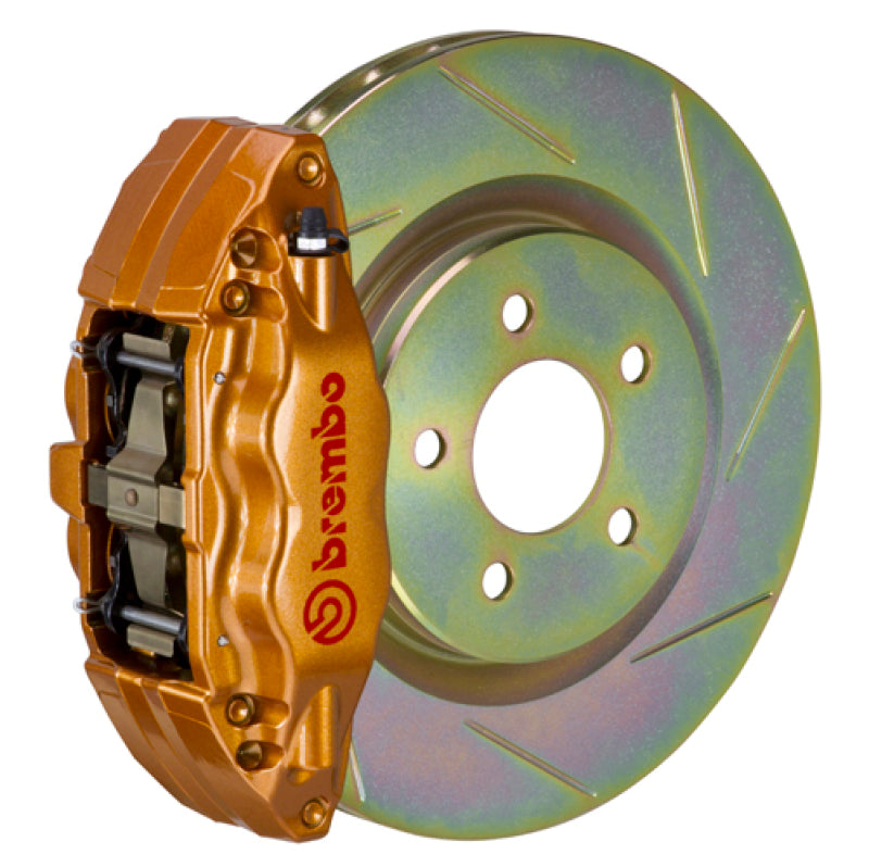 Brembo 02-07 Impreza/WRX/08-14 WRX Fr GT BBK 4 Pist Cast 2pc 326 x30 1pc Rotor Slotted Type1 - Gold