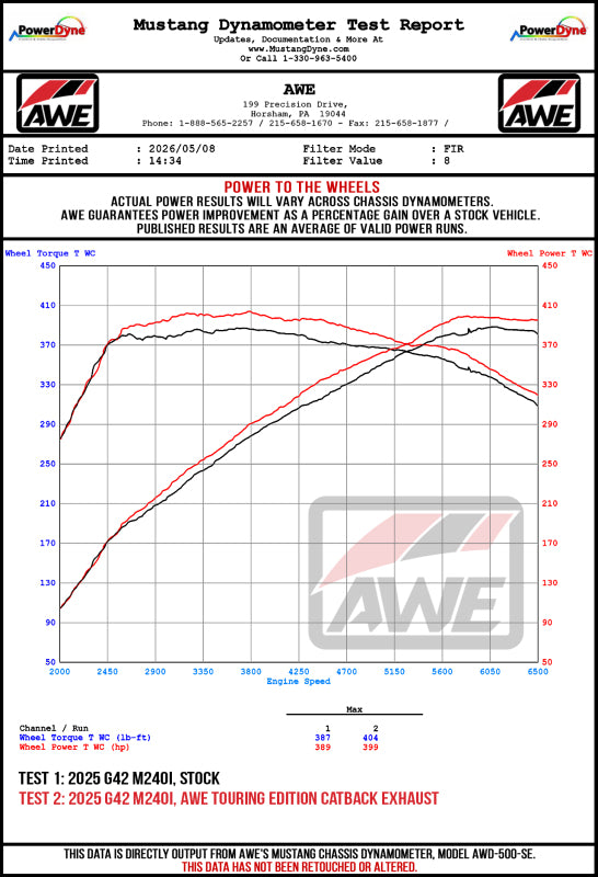 AWE Tuning 22-26 BMW M240i (G42) Touring Edition Exhaust - Chrome Silver Tips