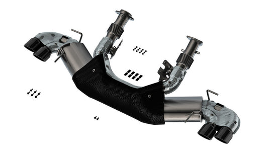 Borla 20-23 Chevy Corvette 6.2L V8 AT w/o NPP 3in ATAK Catback Exhaust - Black Chrome Tips