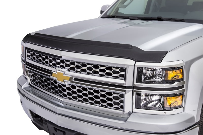 AVS 07-13 GMC Sierra 1500 Aeroskin II Textured Low Profile Hood Shield - Black