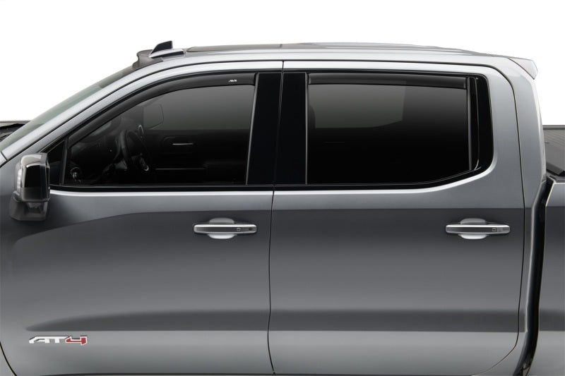 AVS 09-14 Ford F-150 Supercrew Ventvisor Low Profile Window Deflectors 4pc - Matte Black