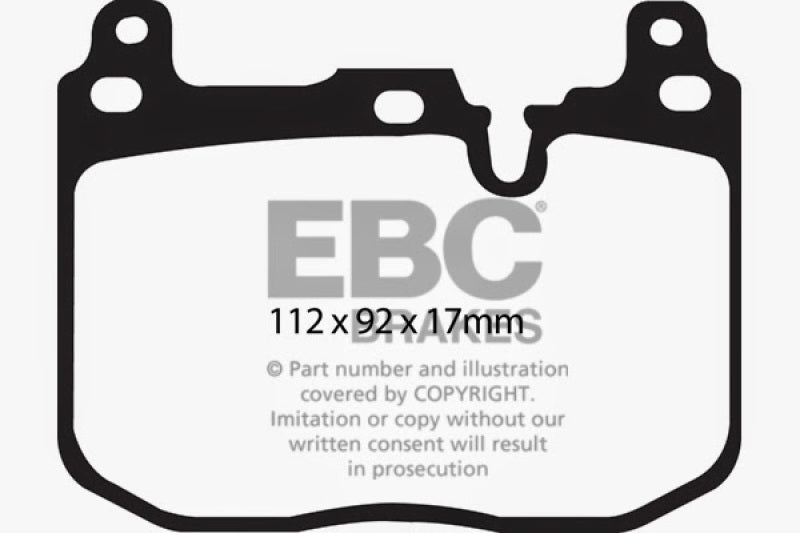 EBC 14-18 BMW M3 3.0 Twin Turbo (F80) Redstuff Front Brake Pads