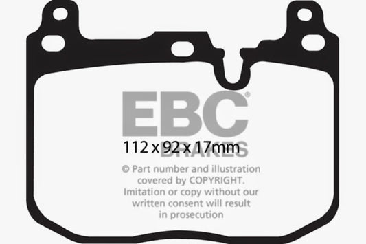 EBC 14-18 BMW M3 3.0 Twin Turbo (F80) Redstuff Front Brake Pads