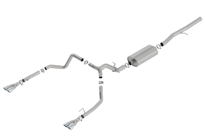 Borla 19 Chevrolet Silverado/GMC Sierra 1500 6.2L SS Touring Catback Exhaust - Square Chrome Tips