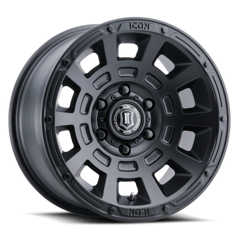 ICON Thrust 17x8.5 6x5.5 0mm Offset 4.75in BS Satin Black Wheel