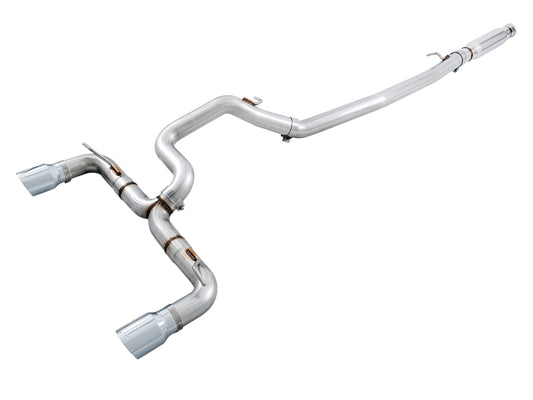 AWE Tuning Ford Focus RS Track Edition Cat-Back Exhaust - Chrome Silver Tips