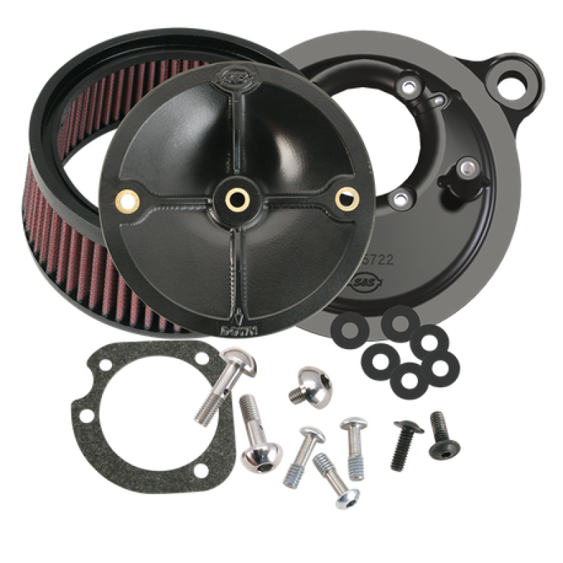 S&S Cycle 99-06 BT Model w/ Stock CV Carb/07-10 Softail CVO Models Stealth Air Cleaner Kit w/o Cover