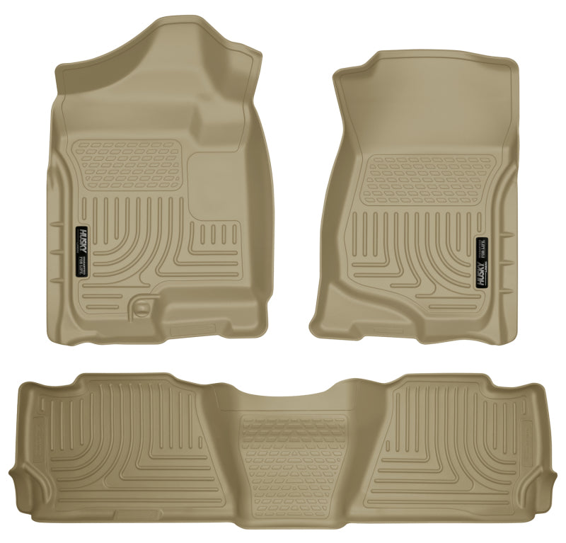 Husky Liners 07-13 GM Escalade/Suburban/Yukon WeatherBeater Tan Front & 2nd Seat Floor Liners