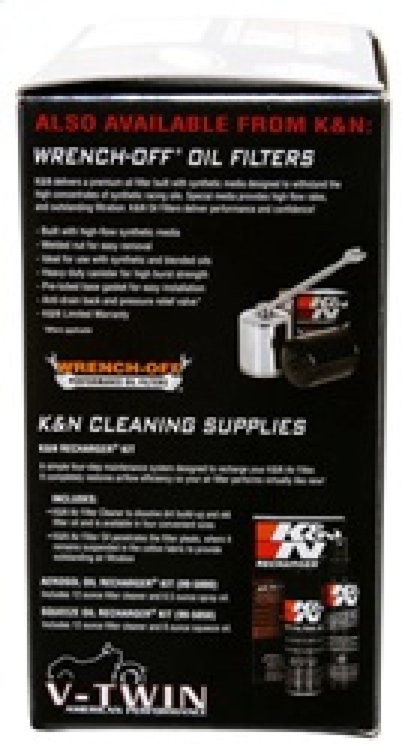 K&N Replacement Unique Air Filter 6.625in L x 4.75in W x 1.625in H with 1 Flange for Harley-Davidson