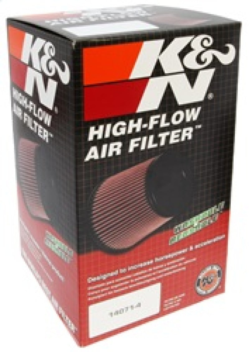 K&N Universal Chrome Round Tapered Air Filter 3in FlangeID / 6in Base OD / 4.5in Top OD / 8in Height