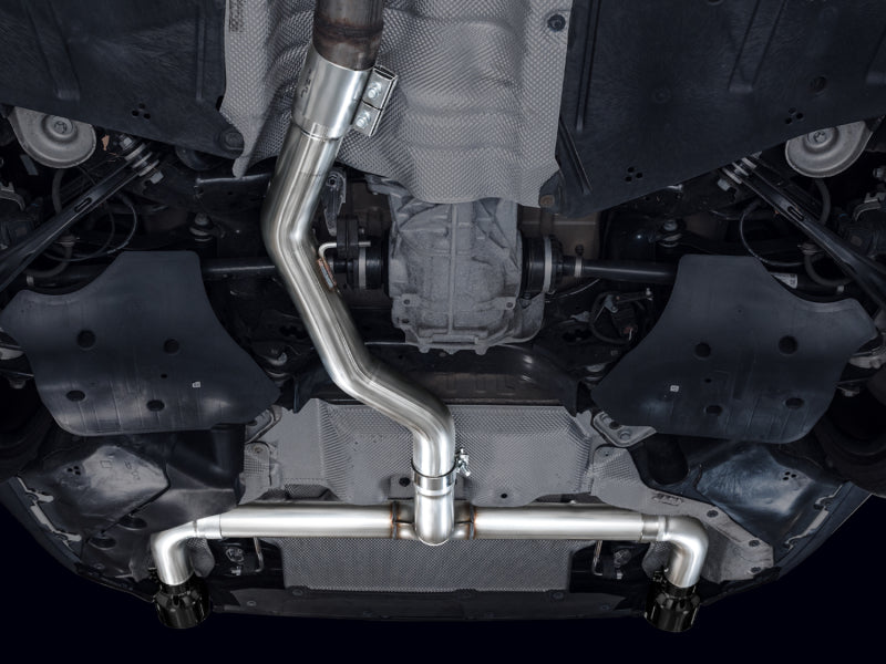 AWE Tuning 19-23 BMW 330i / 21-23 BMW 430i Base G2X Track Edition Axle-Back Exhaust - Diamond Black