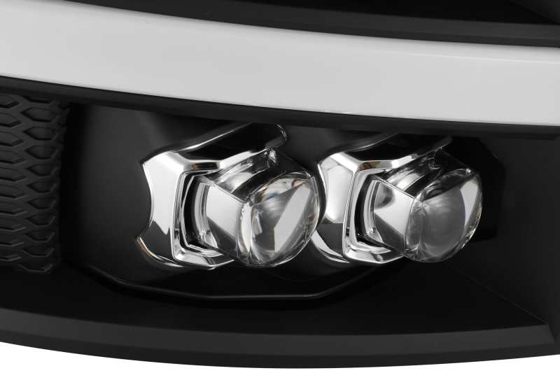 AlphaRex 07-13 Chevy 1500HD(NewBody) NOVA LED Proj Headlight Plank Sty Glos Blk w/Activ Lite/Seq Sig