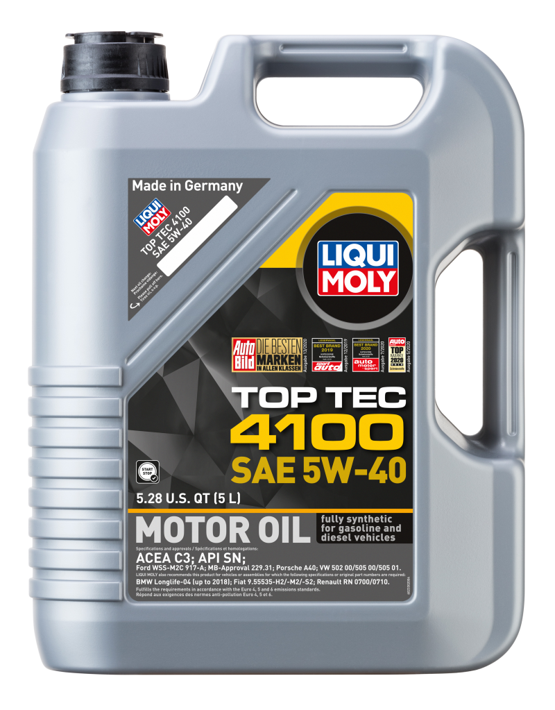 LIQUI MOLY 5L Top Tec 4100 Motor Oil SAE 5W40