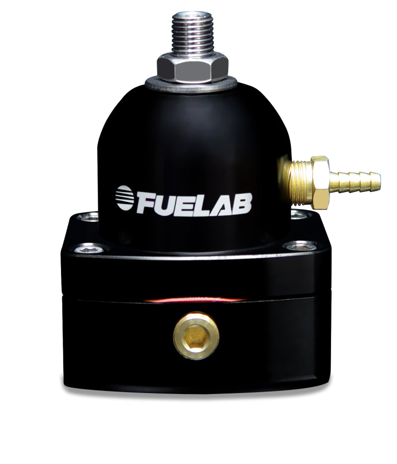 Fuelab 545 EFI Adjustable Mini FPR In-Line 25-90 PSI (1) -6AN In (1) -6AN Return - Black