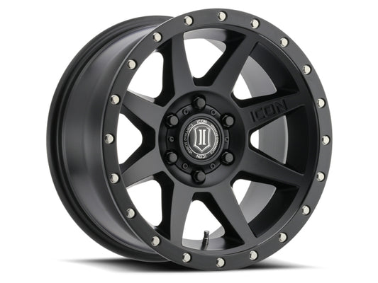 ICON Rebound Pro 17x8.5 6x5.5 0mm Offset 4.75in BS 106.1mm Bore Satin Black Wheel