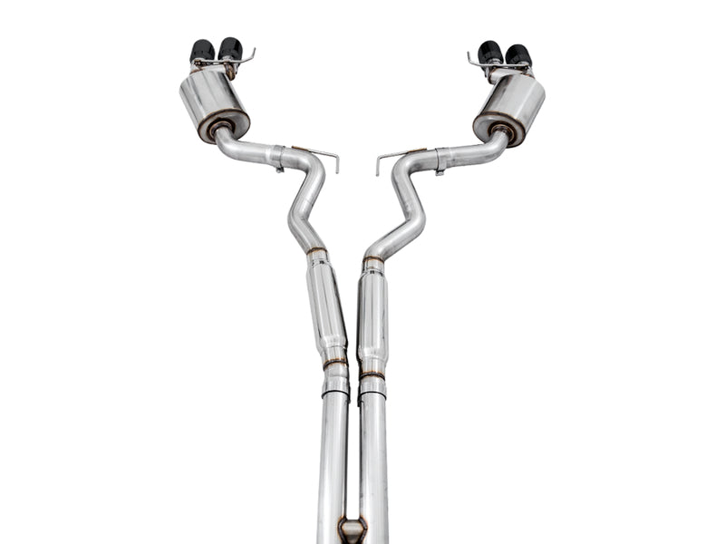 AWE Tuning 2018+ Ford Mustang GT (S550) Cat-Back Exhaust - Touring Edition (Quad Diamond Black Tips)