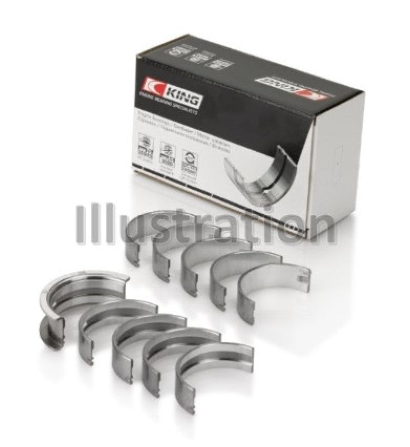 King Engine Bearings Mini W10B16A/W11B16A Silicon Bi-Metal Aluminum Main Bearing Set - Size STD