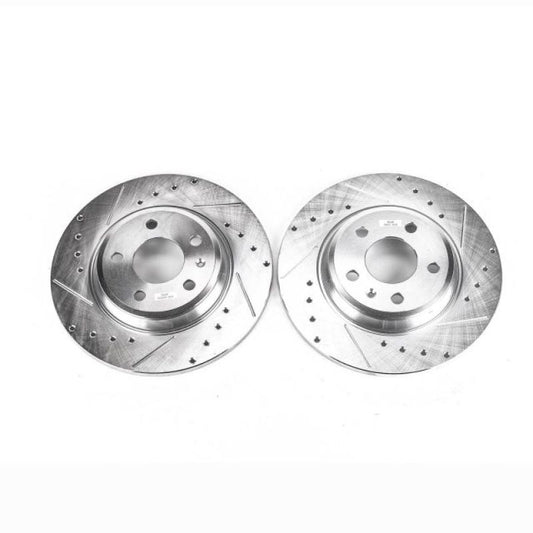 Power Stop 09-19 Audi A4 Rear Evolution Drilled & Slotted Rotors - Pair