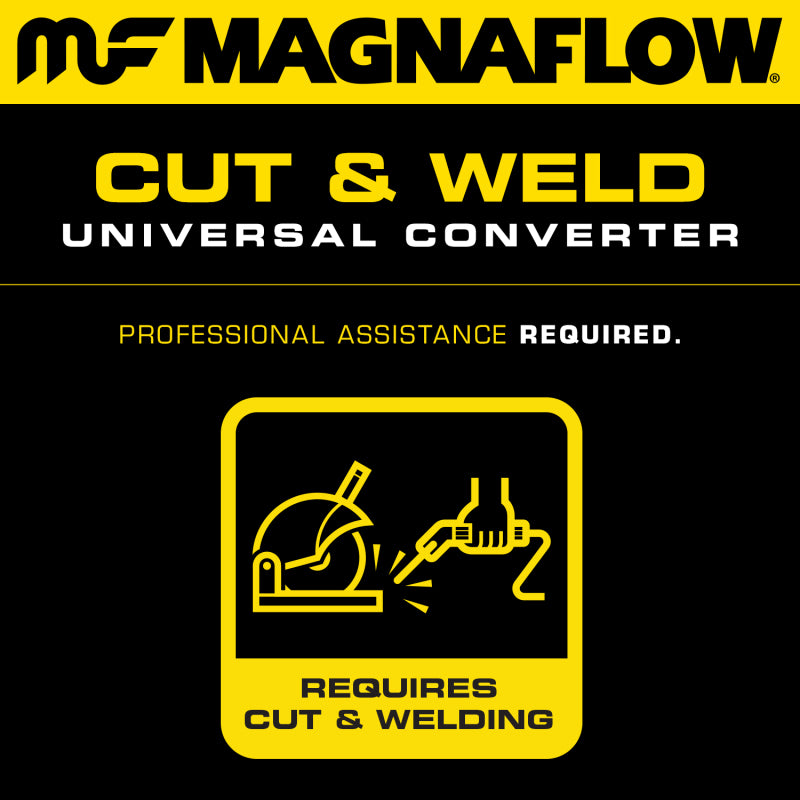 MagnaFlow Univ Cat Conv 2.5in Inlet/Outlet Center/Center Round 3in Body L x 5in W x 8.75in Overall L