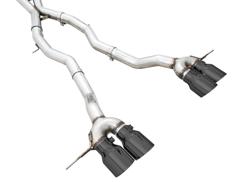 AWE Tuning Track Edition Cat-Back Exhaust for BMW G8X M3/M4 - Diamond Black Tips