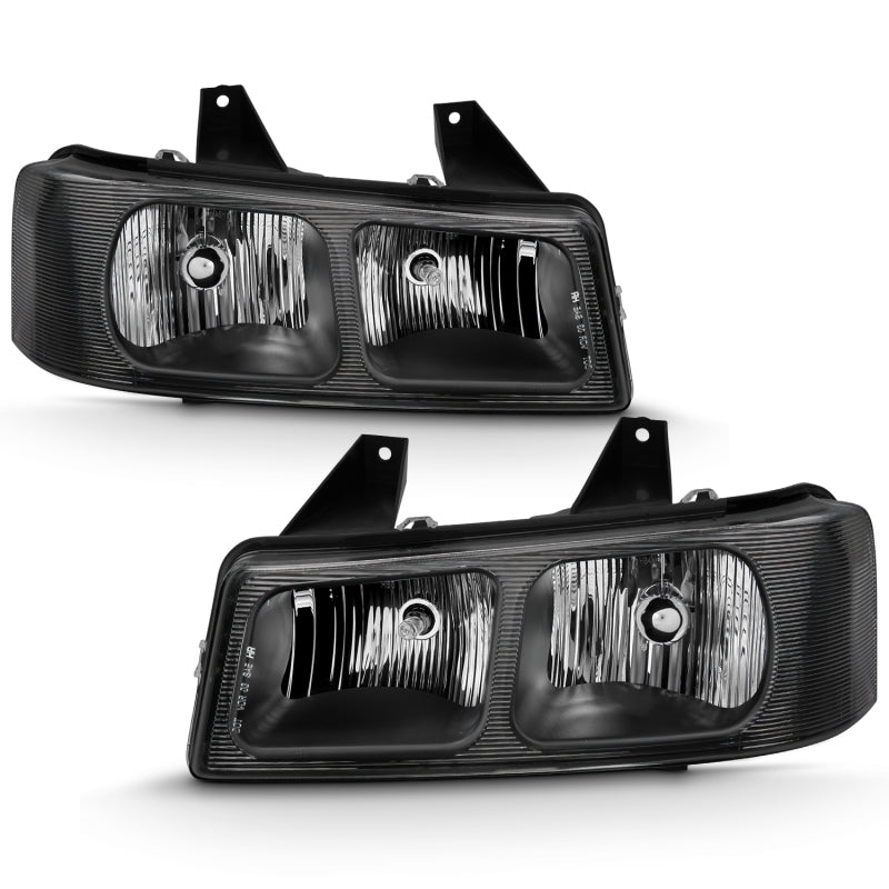 ANZO 2003-2017 Chevy Express Crystal Headlight Black