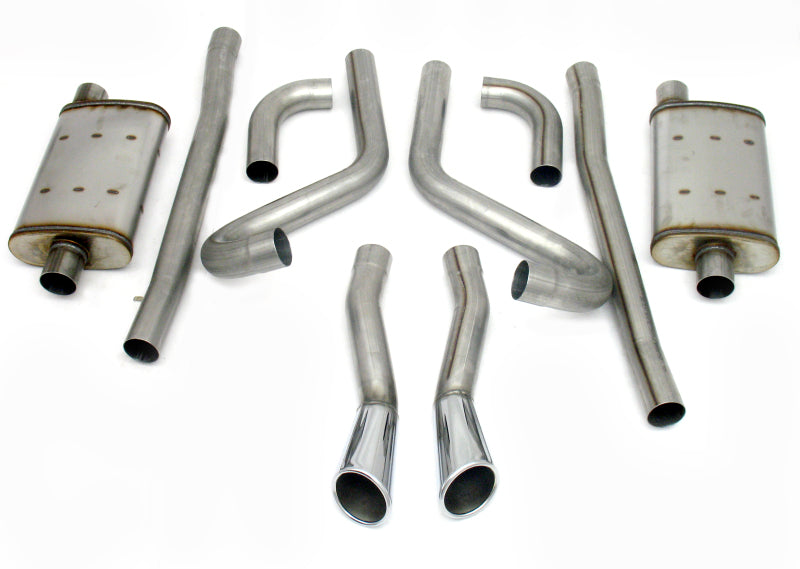 JBA 65-66 Ford Mustang 260-428 409SS Dual Through Rear Valance Header Back Exhaust