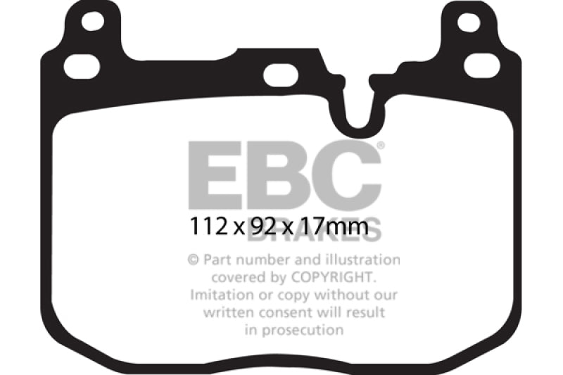 EBC 14-18 BMW M3 3.0 Twin Turbo (F80) Redstuff Front Brake Pads