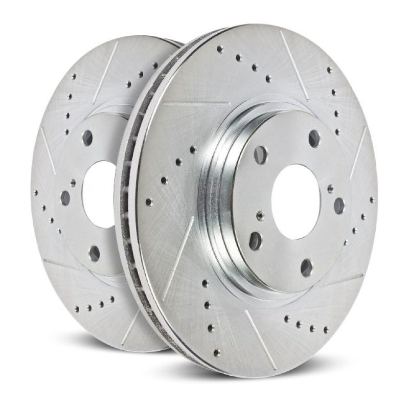 Power Stop 63-82 Chevrolet Corvette Front Evolution Drilled & Slotted Rotors - Pair