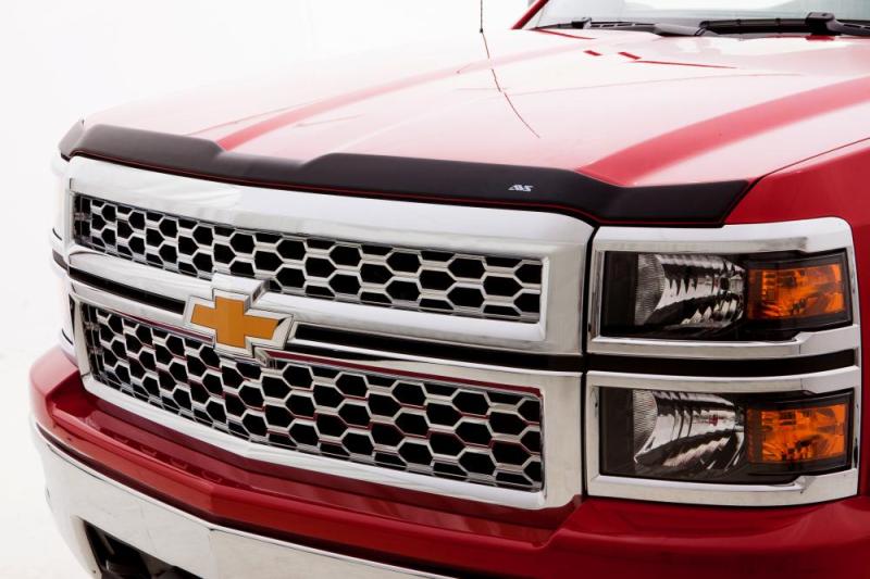 AVS 14-15 Chevy Silverado 1500 Aeroskin Low Profile Hood Shield - Matte Black