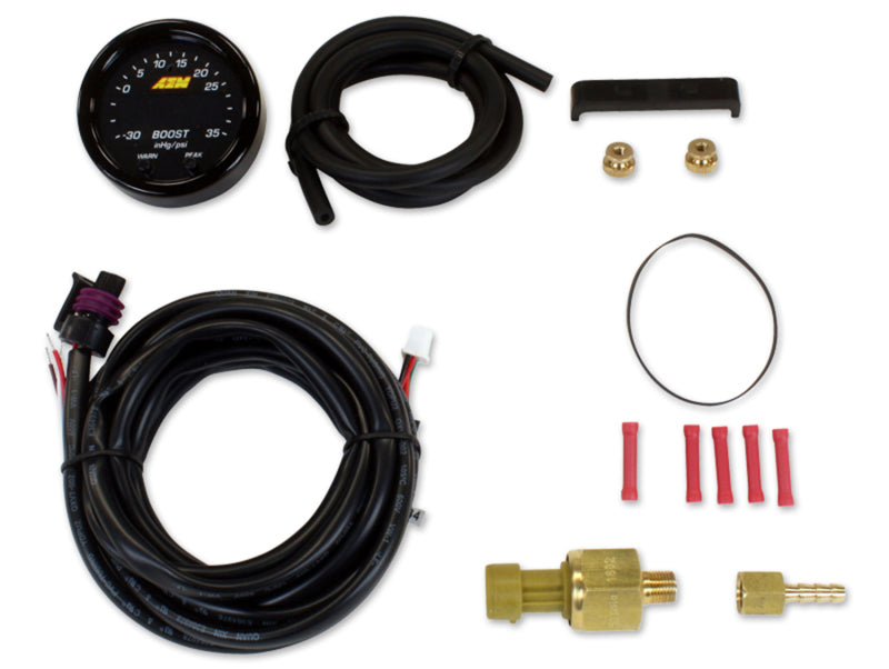 AEM X-Series Boost Pressure -30inHg 60psi Gauge Kit