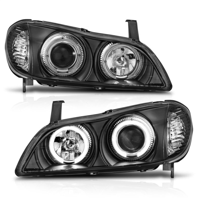 ANZO 2000-2004 Infiniti I30 Projector Headlights w/ Halo Black