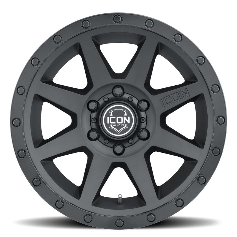 ICON Rebound 17x8.5 6x5.5 0mm Offset 4.75in BS 106.1mm Bore Double Black Wheel