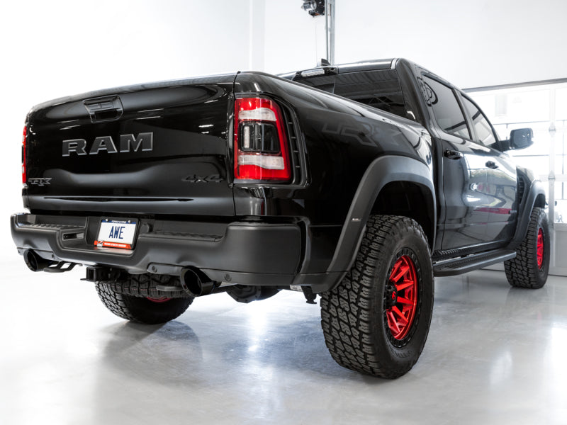 AWE Tuning 2021 RAM 1500 TRX 0FG Cat-Back Exhaust - Diamond Black Tips