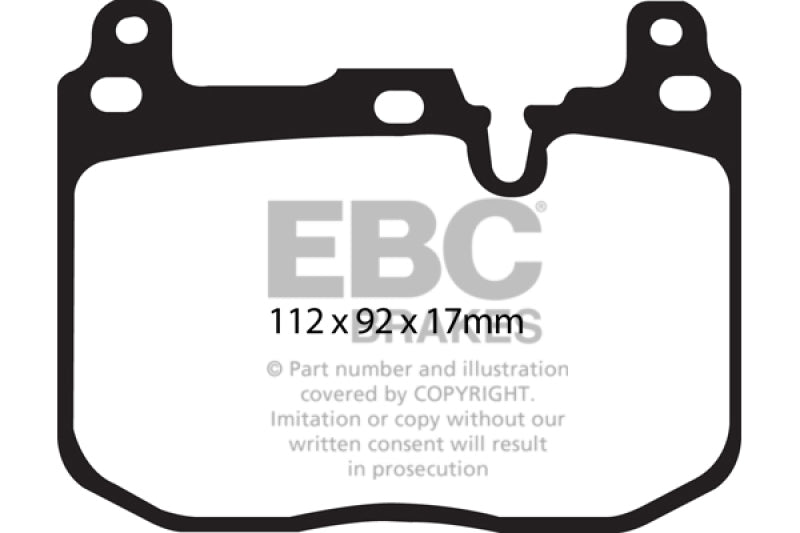 EBC 14-18 BMW M3 3.0 Twin Turbo (F80) Redstuff Front Brake Pads